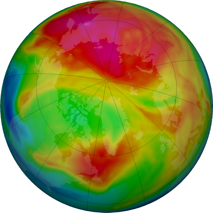 Arctic ozone map for 17 February 2018